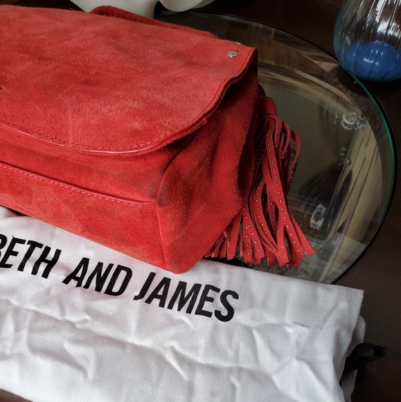 Elizabeth and James TRAPEZE SMALL SEUDE CROSSBODY - Picture 15 of 16